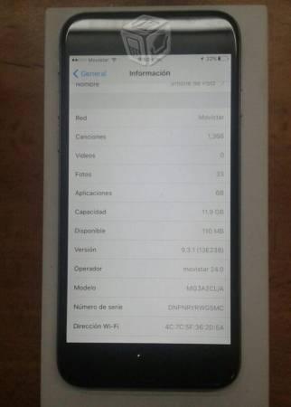 Iphone 6 gray 16gb movistar