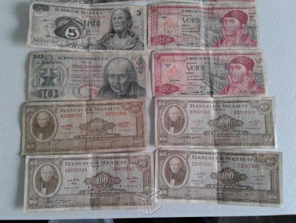 Lote de 16 billetes antiguos nacionales