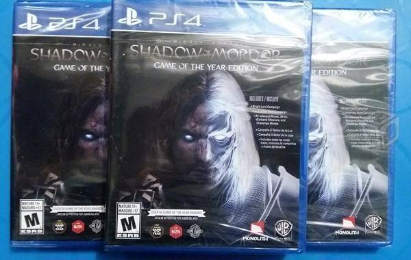 Shadow Of Mordor Game Of The Year PS4 Nuevo