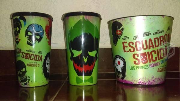 Palomera y Vasos de Suicide Squad!