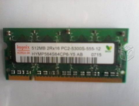 Modulos de Memoria RAM DDR2 de 512MB para Laptop