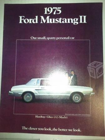 Catalogo De Venta De Ford Mustang 2 1975 Original