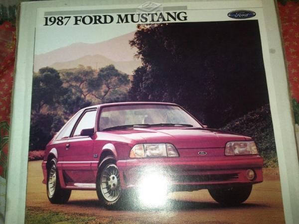 Catalogo De Venta De Ford Mustang 1987 Original
