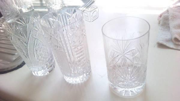 26 Vasos Finos de Cristal Cortado Kristaluxus