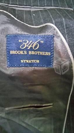 Traje original BROOKS BROTHERS 346 gris a rayas