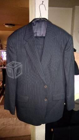 Traje original BROOKS BROTHERS 346 gris a rayas