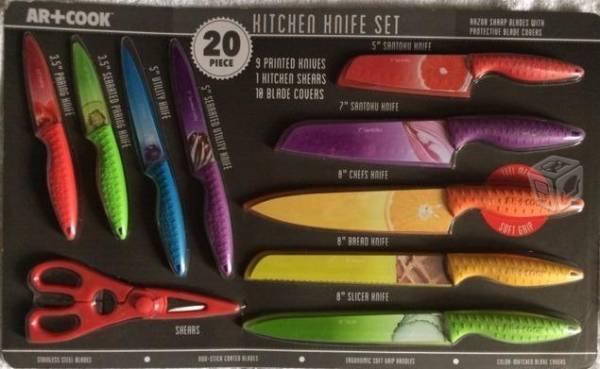 Set de 20 cuchillos de cocina