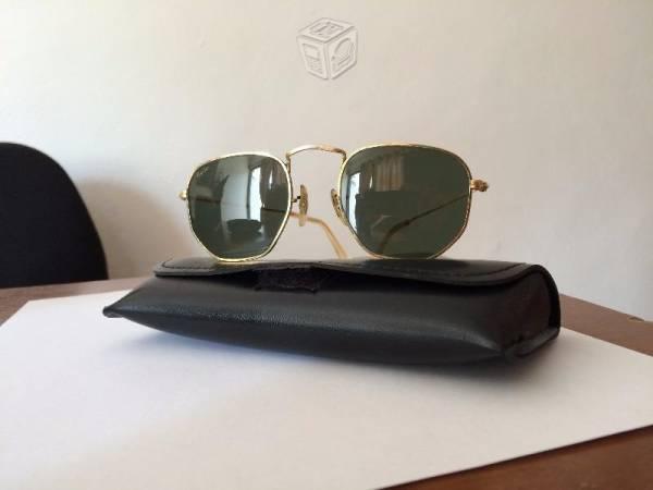 Lentes Ray Ban Hexagonales Retro Usados, B&L oro