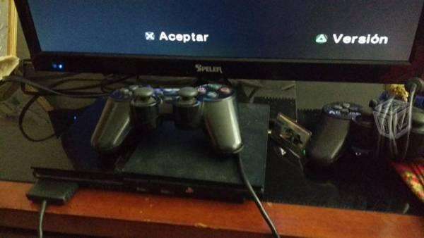 Playstation 2 con 2 controles