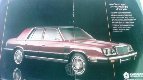 Publicidad antigua del Chrysler New Yorker 1986