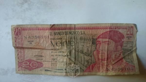 Billete 20 pesos 1972