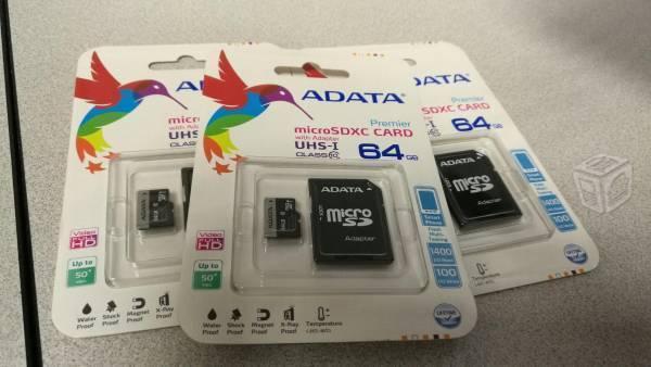 Memoria Micro Sd 64GB marca adata Premier clase 10
