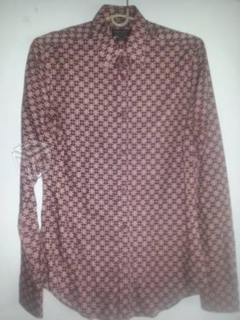 Camisa vino estampada ZARA SLIM FIT - Chica