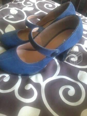 Zapatos Ante Azul marino