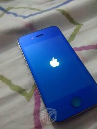 IPhone 4 de pantalla azul