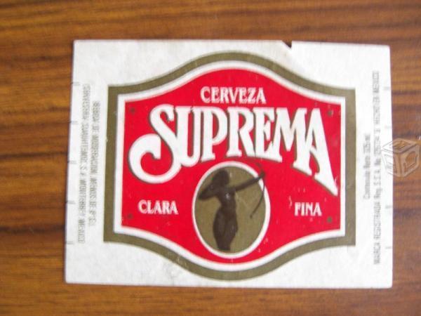 Etiqueta cerveza Suprema