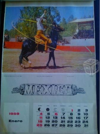 Calendario mexico 1959