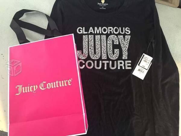 Juicy couture playera nueva y original negra chica
