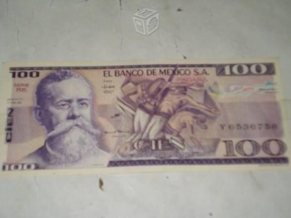 50 Billetes de cien pesos de 1981