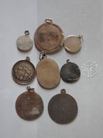 Lote de medallas antiguas en plata