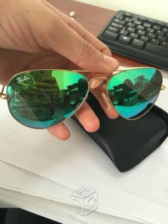 Lentes Ray ban aviator tornasol verdes