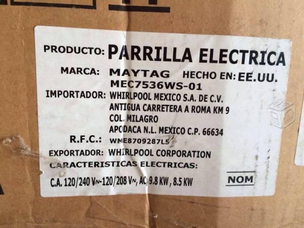 Parrilla Electrica Maytag
