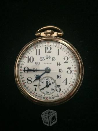 Reloj antiguo de bolsillo marca elgin