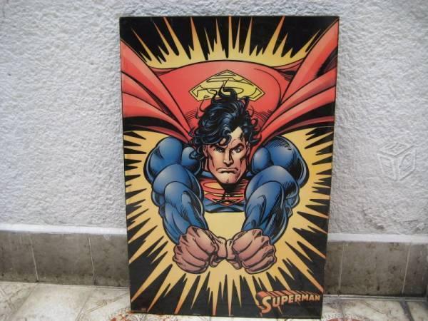 Cuadro de Superman Antiguo de Coleccion Poliester