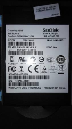 Ssd 32 Gbytes SanDisk (disco duro)