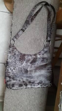 Bolsa Gris Simulación Leopardo