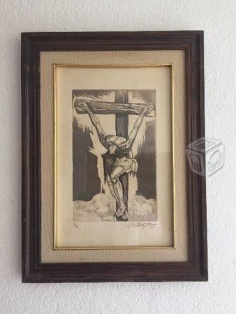 Cristo en la Cruz del pintor Raúl Anguiano