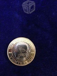Moneda 20 Pesos Morelos Bicentenario pocas Acuñada
