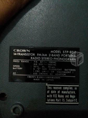 Radio de transistores crown