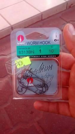 Anzuelo recto para gusano Worm Hook número 1