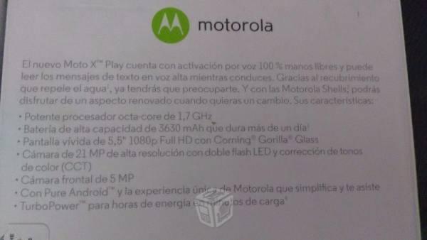 Moto x play como nuevo caja y accesorios original