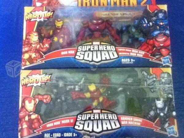 Dos 3-pack de iron man super hero squad hasbro