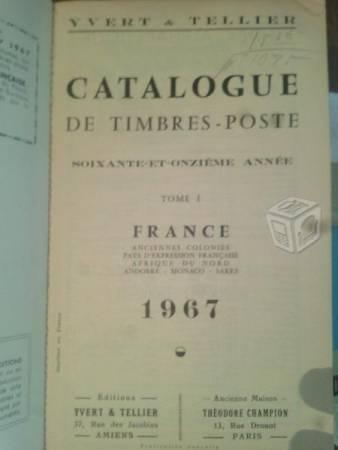 Ivert a tellier 1967 catalogo de timbres postales