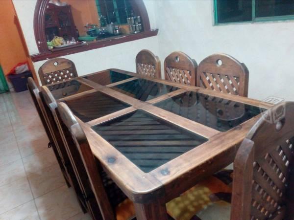 Precios de comedores rusticos brick7 venta Comedor rustico ocho sillas