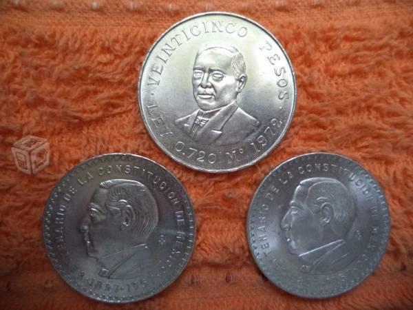 Monedas Benito Juarez de Plata