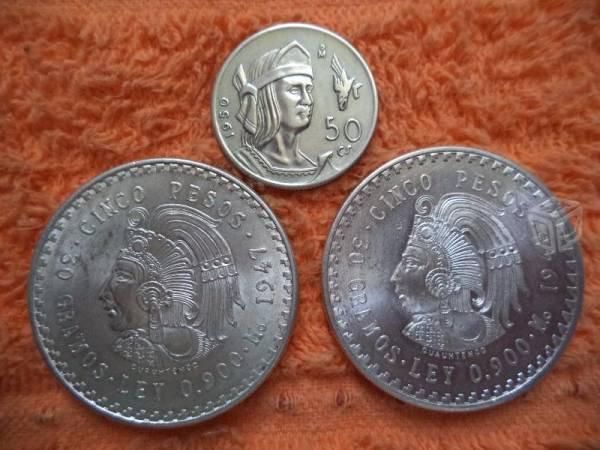 Monedas Cuauhtemoc de Plata