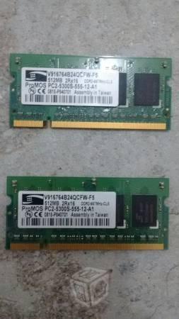 2 Memoria RAM 512Mb, ProMOS DDR2-667MHz-CL5